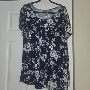 Baby Doll Floral Top Short Sleeve